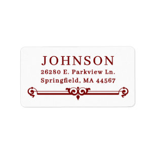 Simple Modern Return Address Labels