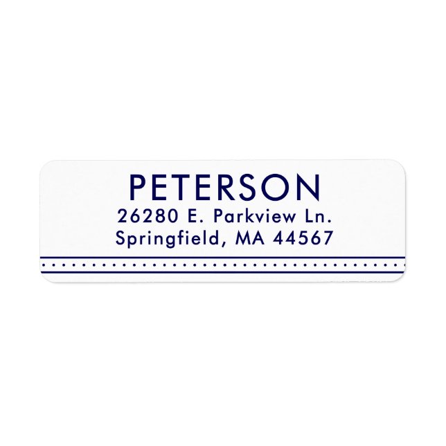 Simple Modern Return Address Labels (Front)