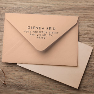 Simple Modern Return Address Minimalist Rubber Stamp