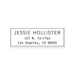 Simple Modern Return Address Rubber Stamp