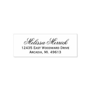 Simple Modern Return Address Rubber Stamp