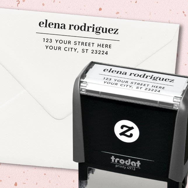 Simple Modern Return Address Self-inking Stamp (Creator Uploaded)