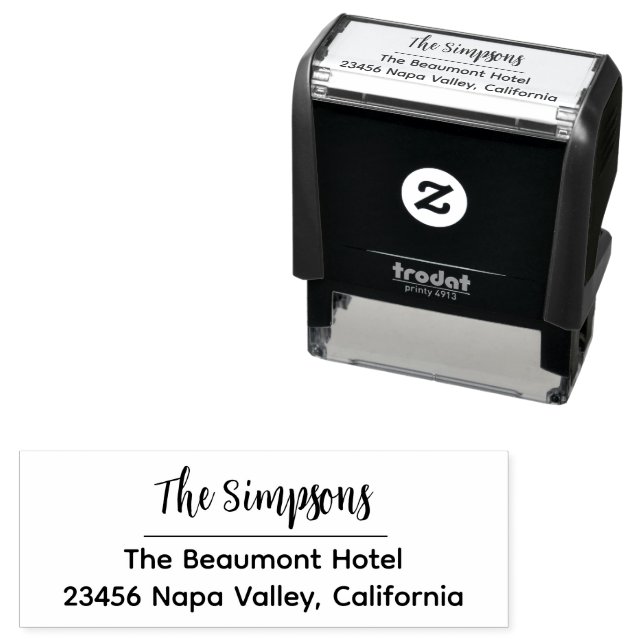 Simple Modern Return Address Self‑Inking Stamp (In Situ)