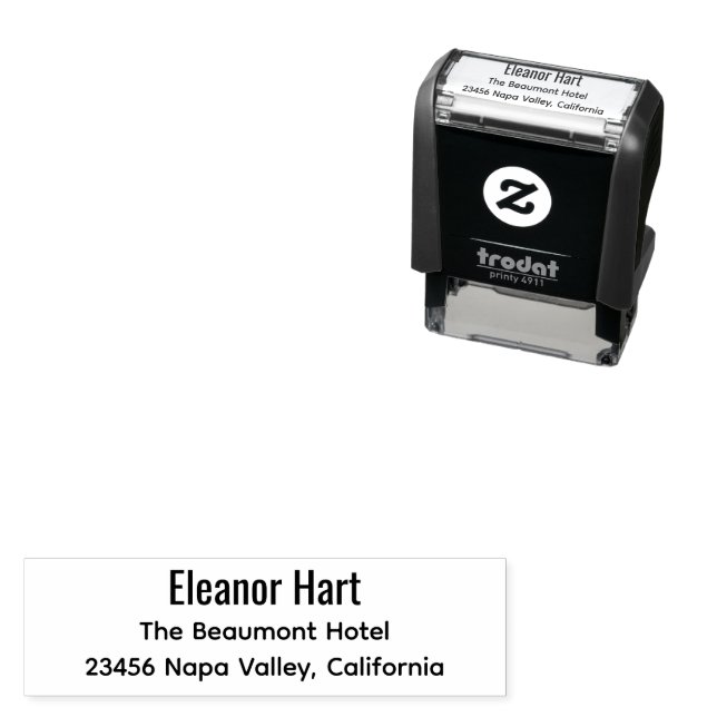 Simple Modern Return Address Self‑Inking Stamp (In Situ)