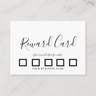 Simple Modern Rewards Loyalty Business Calling Card