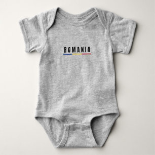 Simple Modern Romania Art Letter Souvenir  Baby Bodysuit
