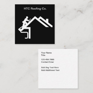 Simple Modern Roofing Services Business Card