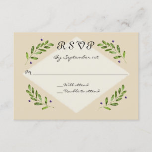 Simple Modern RSVP Response Reply Wedding