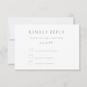 Simple Modern RSVP Wedding Response Cards