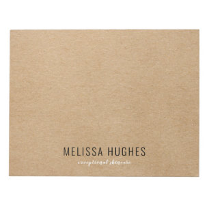 Simple Modern Rustic Kraft Boho Notepad