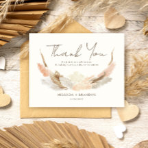 Simple Modern Rustic Pampas Grass Wedding