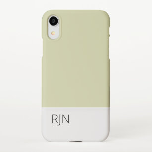 Simple Modern Sage Green Grey iPhone Case
