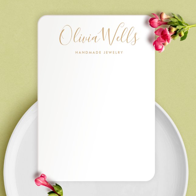 Simple Modern Satin Gold Earring Display Card (Creator Uploaded)