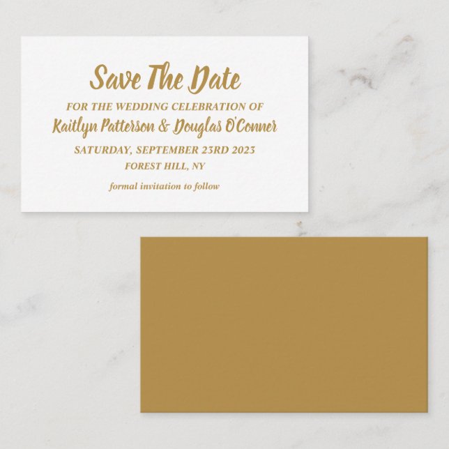 Simple & Modern, Save The Date Card (Front/Back)