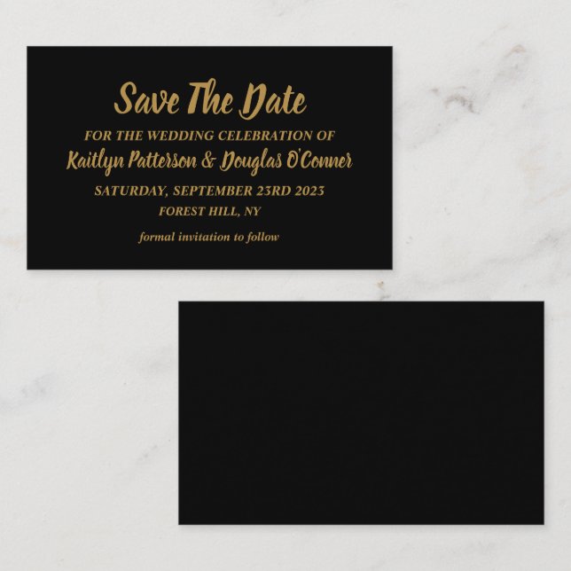 Simple & Modern, Save The Date Card (Front/Back)