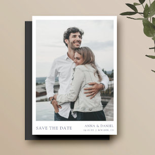 Simple Modern Save the Date Photo Magnetic Invitation