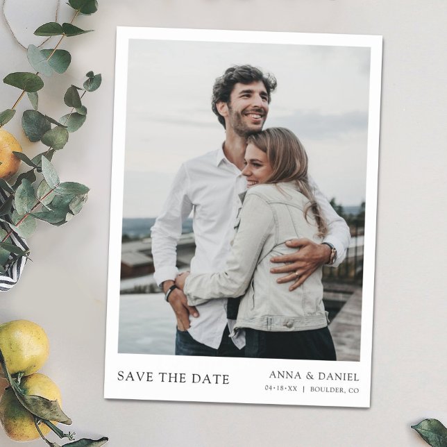 Simple Modern Save the Date Photo Magnetic Invitation (Creator Uploaded)