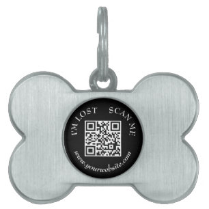 Simple Modern Scan me if Lost Dog Cat Scannable Pet ID Tag