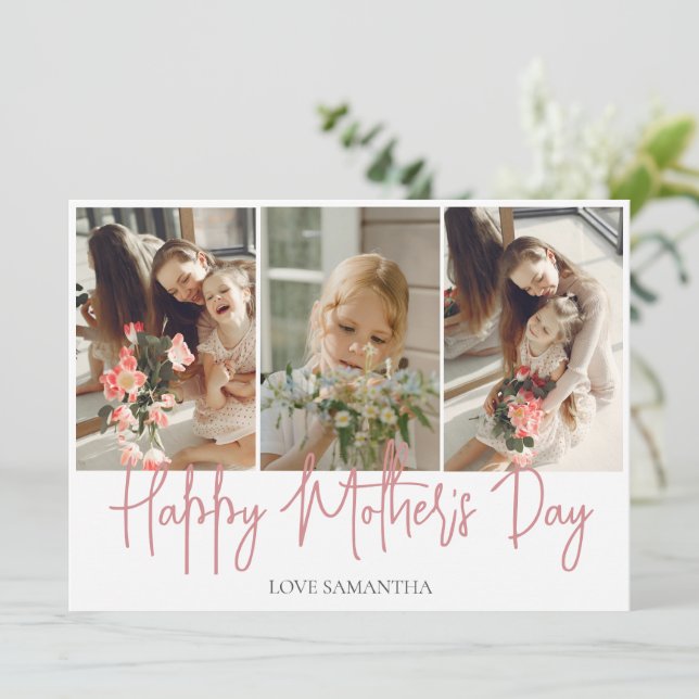 Simple Modern Script 3 Photo | Happy Mothers Day (Standing Front)