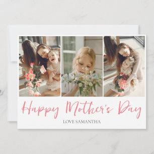 Simple Modern Script 3 Photo Happy Mothers Day