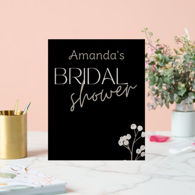 Simple Modern Script Bridal Shower Acrylic Sign (Wedding)