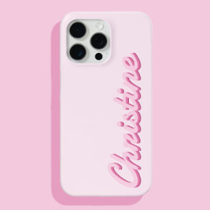 Simple Modern Script Name Monogram iPhone 15 Pro Max Case