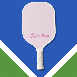 Simple Modern Script Name Monogram Pickleball Paddle