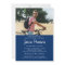 Simple Modern Script Navy Blue Graduation Photo