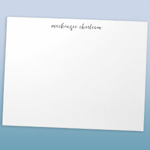Simple Modern Script Personalised Name Notepad