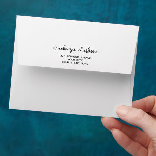 Simple Modern Script Personalized Address Envelope