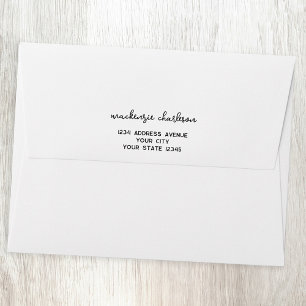 Simple Modern Script Personalized Address Envelope