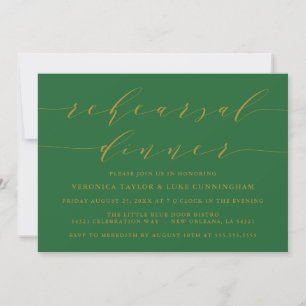 SIMPLE MODERN SCRIPT REHEARSAL DINNER INVITATION