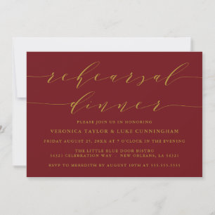 SIMPLE MODERN SCRIPT   REHEARSAL DINNER INVITATION