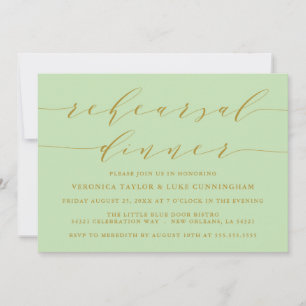 SIMPLE MODERN SCRIPT REHEARSAL DINNER INVITATION