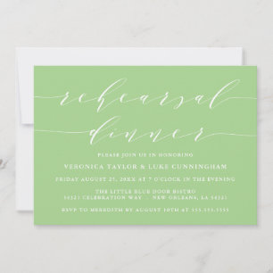 SIMPLE MODERN SCRIPT REHEARSAL DINNER INVITATION