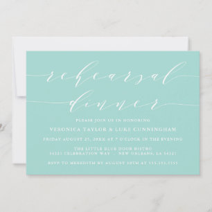 SIMPLE MODERN SCRIPT REHEARSAL DINNER INVITATION