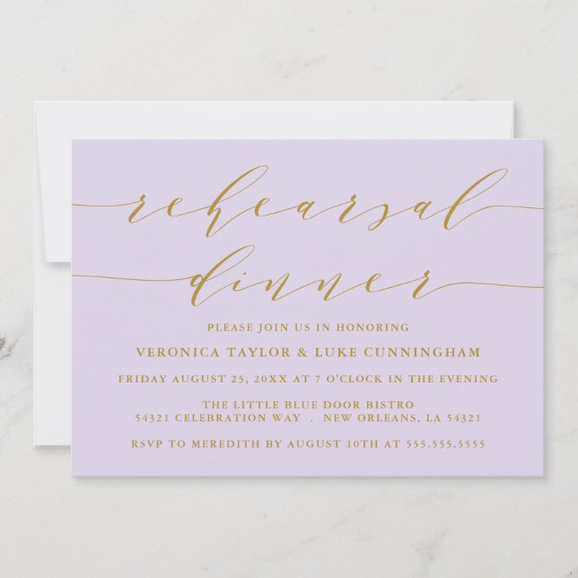 SIMPLE MODERN SCRIPT | REHEARSAL DINNER INVITATION (Front)