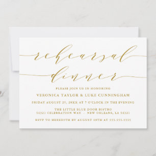 SIMPLE MODERN SCRIPT   REHEARSAL DINNER INVITATION