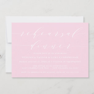 SIMPLE MODERN SCRIPT REHEARSAL DINNER INVITATION