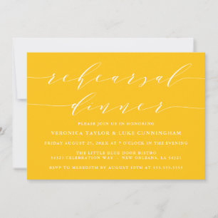 SIMPLE MODERN SCRIPT REHEARSAL DINNER INVITATION