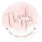 Simple modern script rose gold business thank you