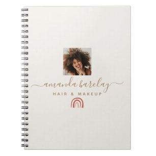 Simple Modern Script Trendy Rainbow Notebook