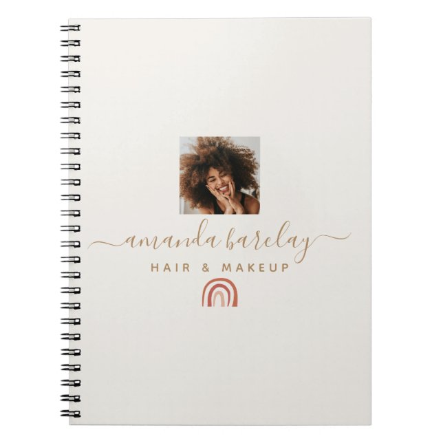 Simple Modern Script Trendy Rainbow Notebook (Front)