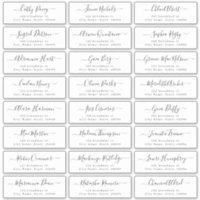 Simple modern script wedding guest address label
