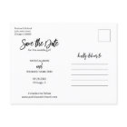 Simple Modern Script Wedding Save The Date Photo