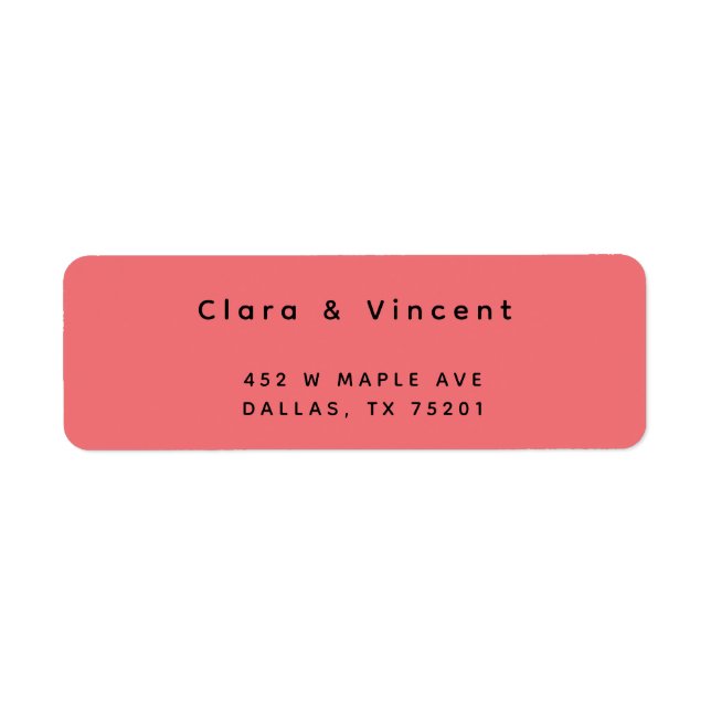 Simple Modern Sea Foam Return Address Label (Front)