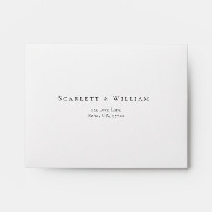 Simple Modern Self Addressed Wedding RSVP Envelope