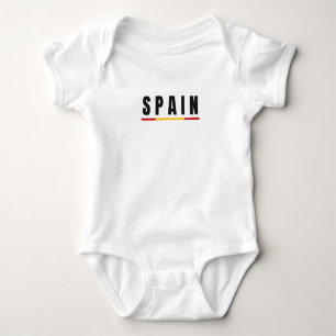 Simple Modern Spain Spanish Art Letter Souvenir  Baby Bodysuit