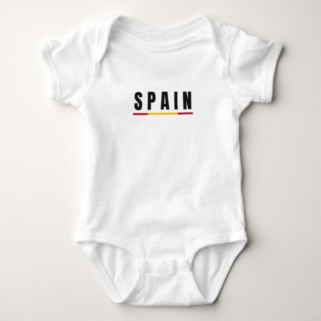 Simple Modern Spain Spanish Art Letter Souvenir  Baby Bodysuit (Front)