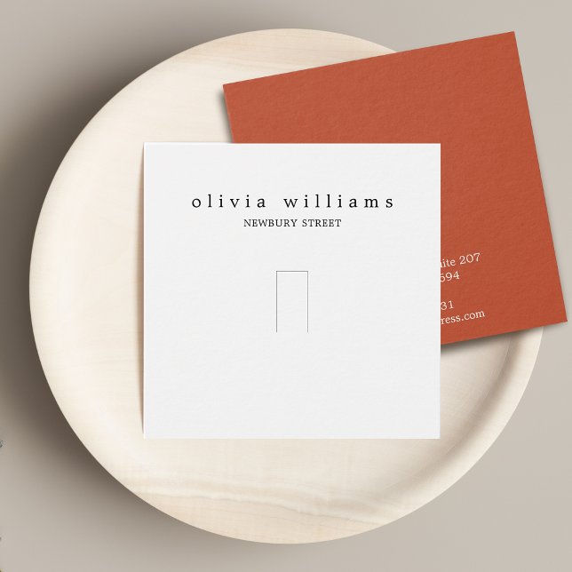 Simple Modern Square Ring Display Card (Simple Square Pink Ring Jewelry Display Card)